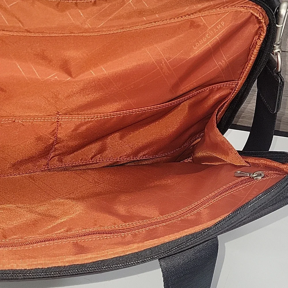 Longhchamp Black Nylon Briefcase Laptop Bag